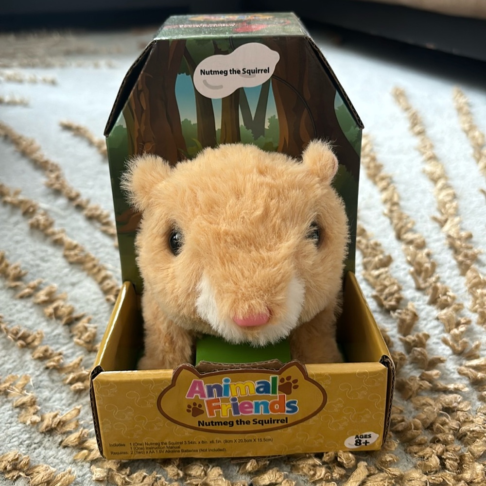 Walking plush squirrel